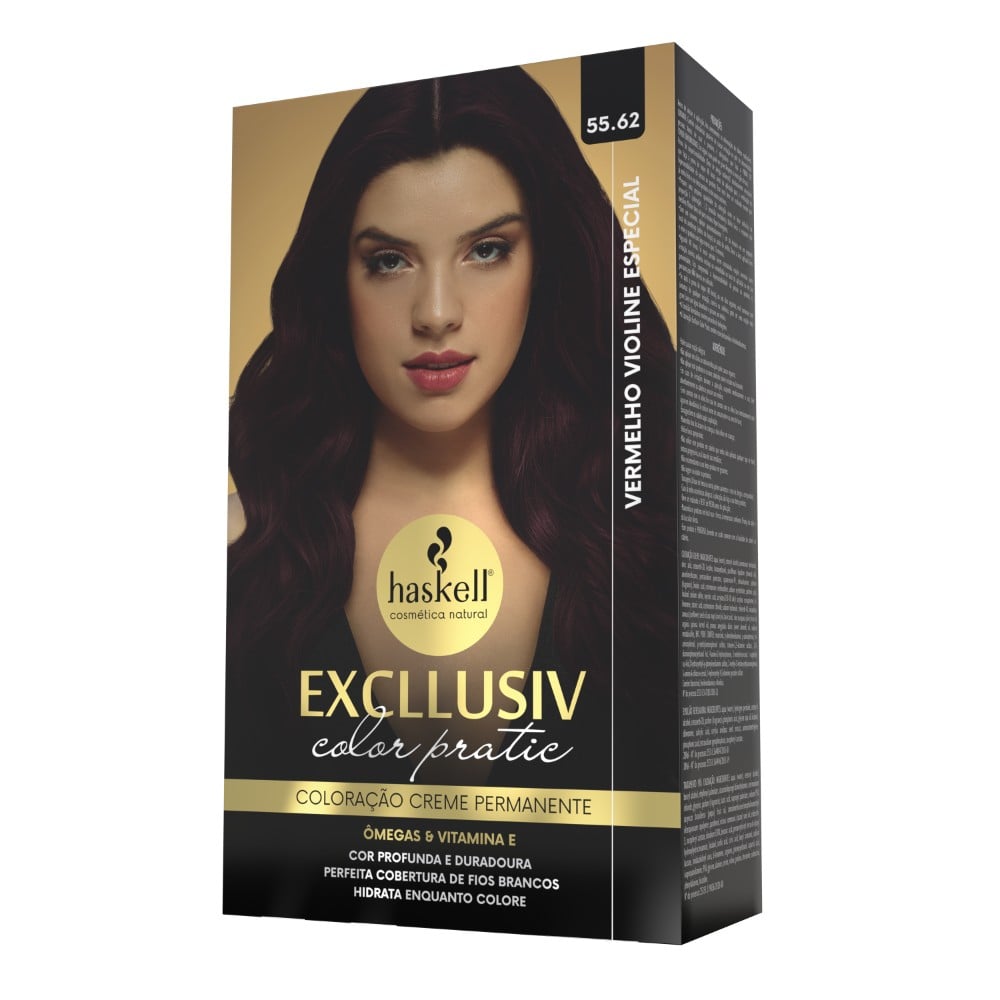 Kit Coloração Haskell Excllusiv Color Pratic Vermelho Violine 55.62