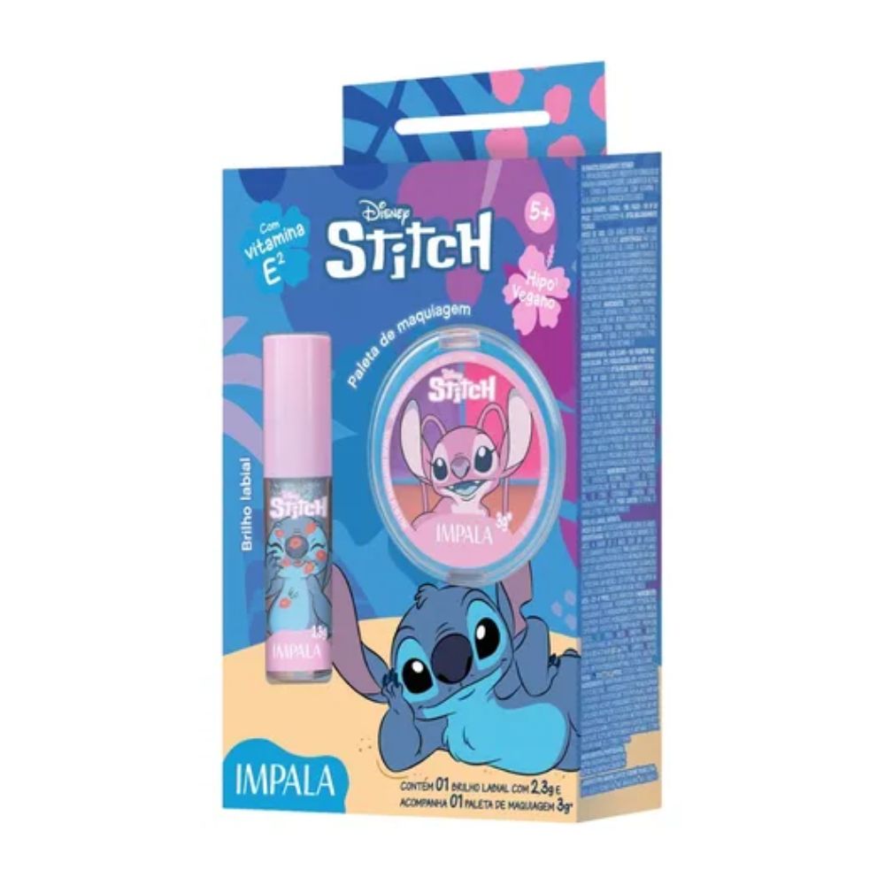 Kit Infantil Impala Maquiagem + Brilho Labial Angel