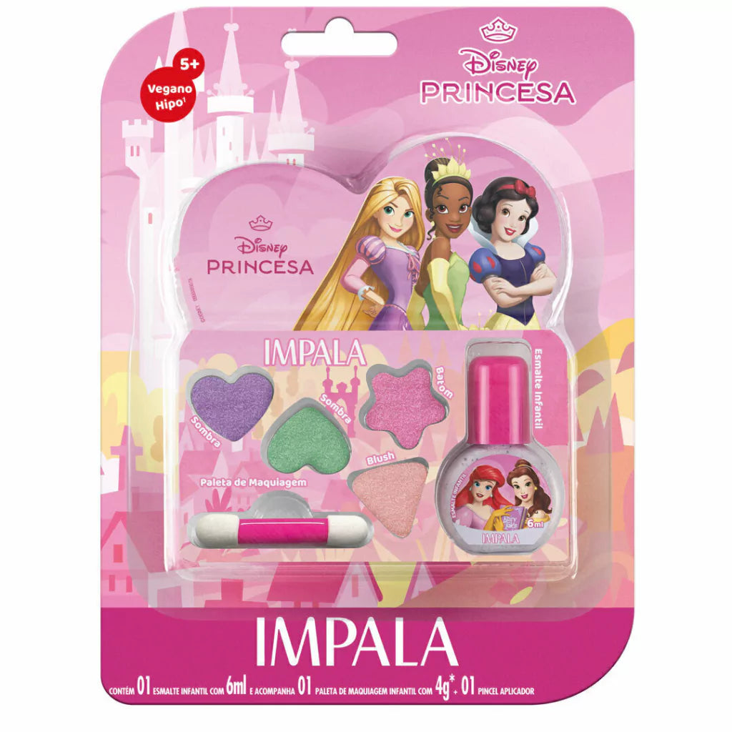 Kit Infantil Impala Maquiagem + Esmalte Princesas