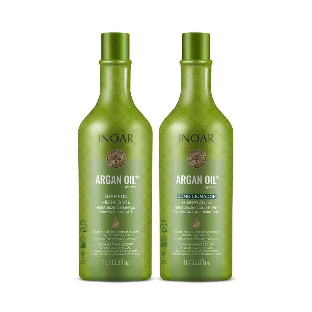 Kit Inoar Shampoo 1000ml + Condicionador 800ml Argan Oil