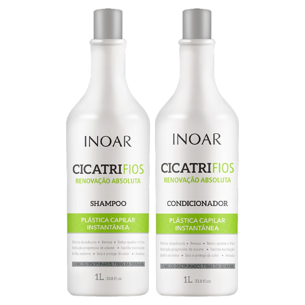 Kit Inoar Shampoo 1000ml + Condicionador 800ml Cicatrifios