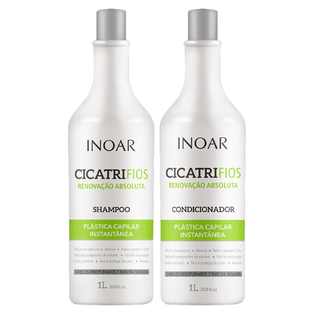 Kit Inoar Shampoo 1000ml + Condicionador 800ml Cicatrifios