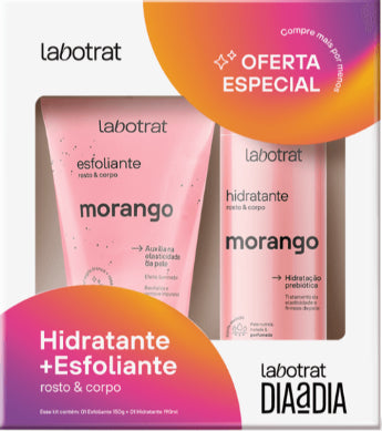 Kit Labotrat Esfoliante 150g + Hidratante 190g Morango