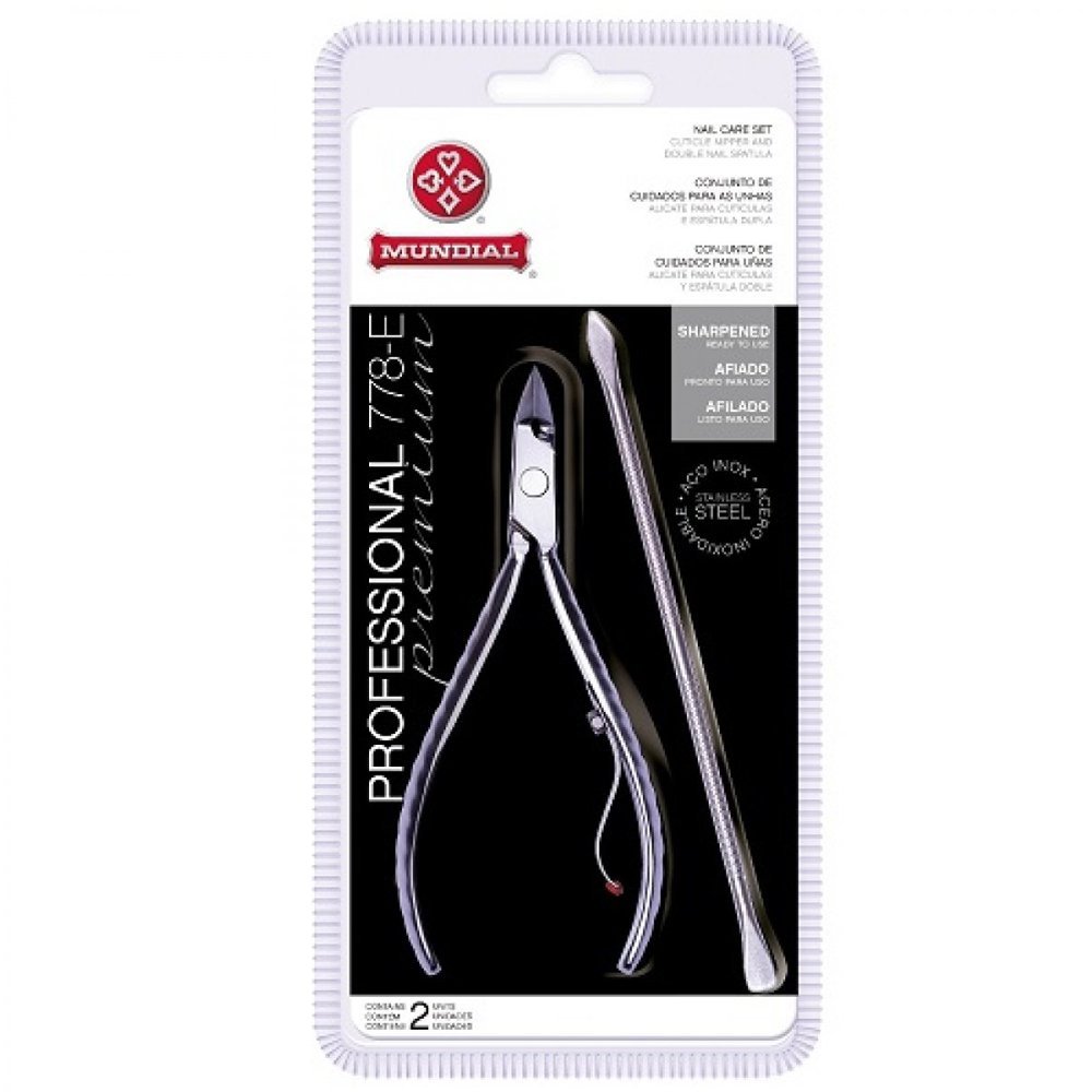 Kit Mundial Alicate para Cutícula 778-E + Espátula