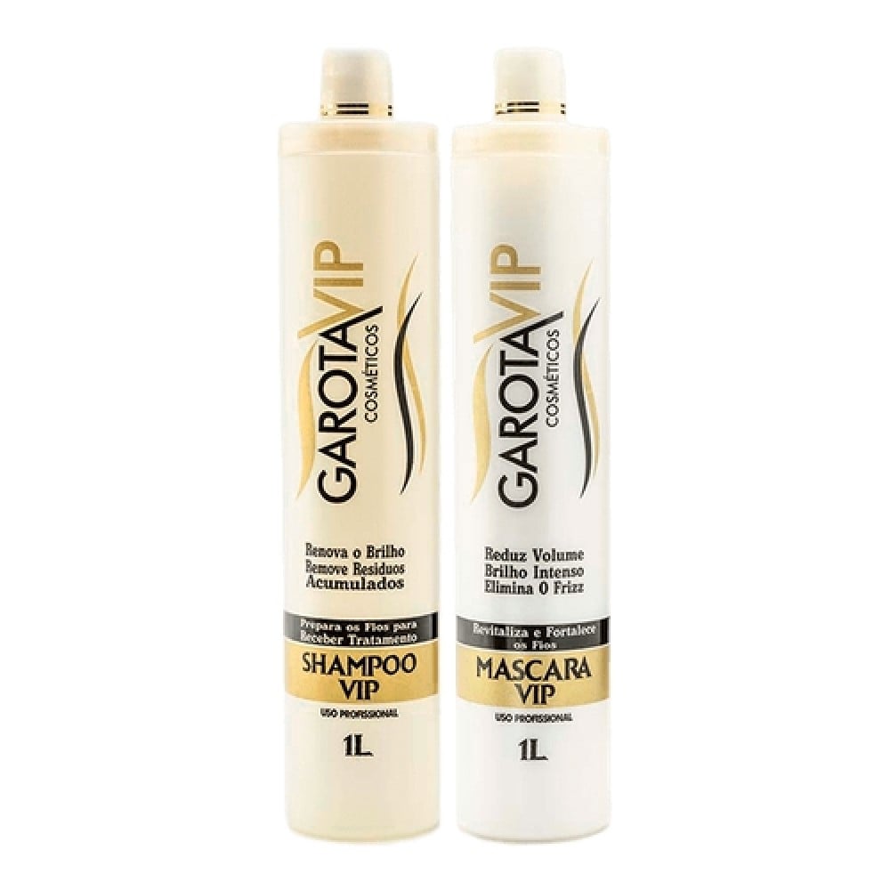 Kit Progressiva Garota Vip Shampoo 1L + Máscara 1L