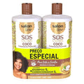 Kit Salon Line Shampoo + Condicionador S.O.S Cachos Coco 1L