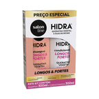 Kit Salon Line Shampoo + Condicionador Hidra 300ml Queratina e Óleo de Rícino
