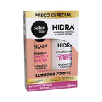 Kit Salon Line Shampoo + Condicionador Hidra 300ml Queratina e Óleo de Rícino