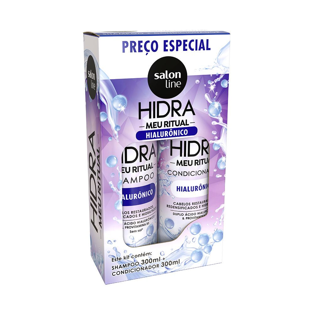 Kit Salon Line Shampoo + Condicionador Hidra Ácido Hialurônico 300ml