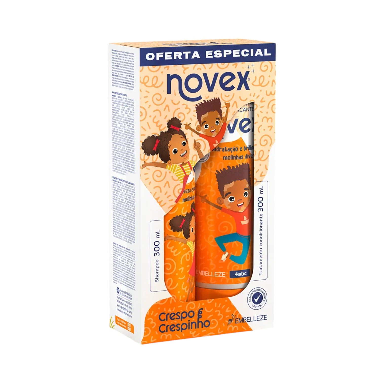 Kit Novex Shampoo + Condicionador 300ml Infantil Crespo Crespinho