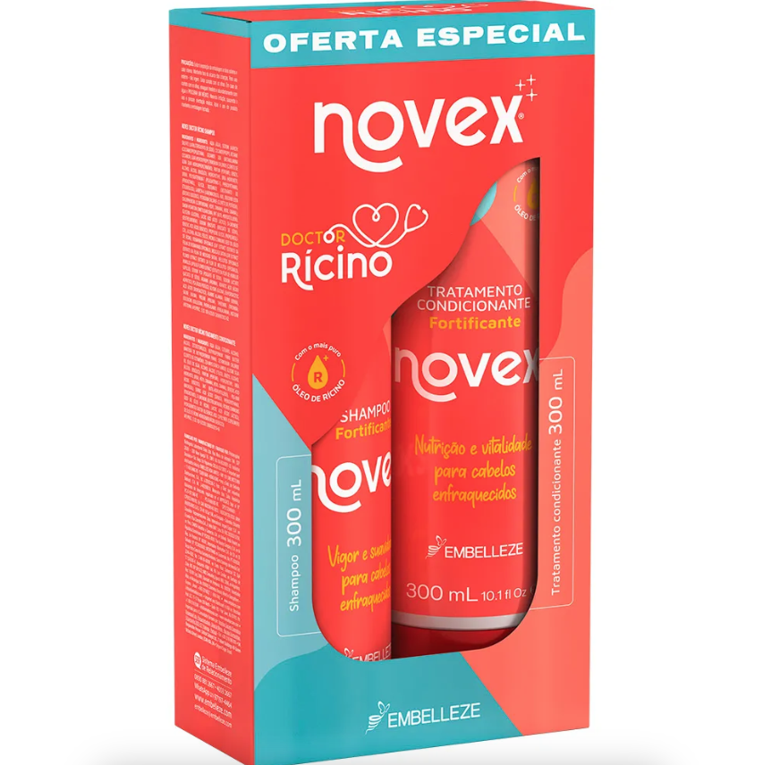 Kit Embelleze Vitay Novex Doctor Rícino Shampoo + Condicionador