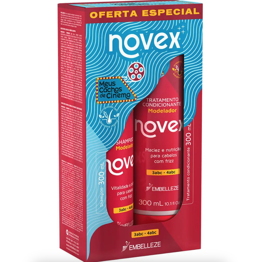 Kit Embelleze Vitay Novex Meus Cachos de Cinema Shampoo + Condicionador