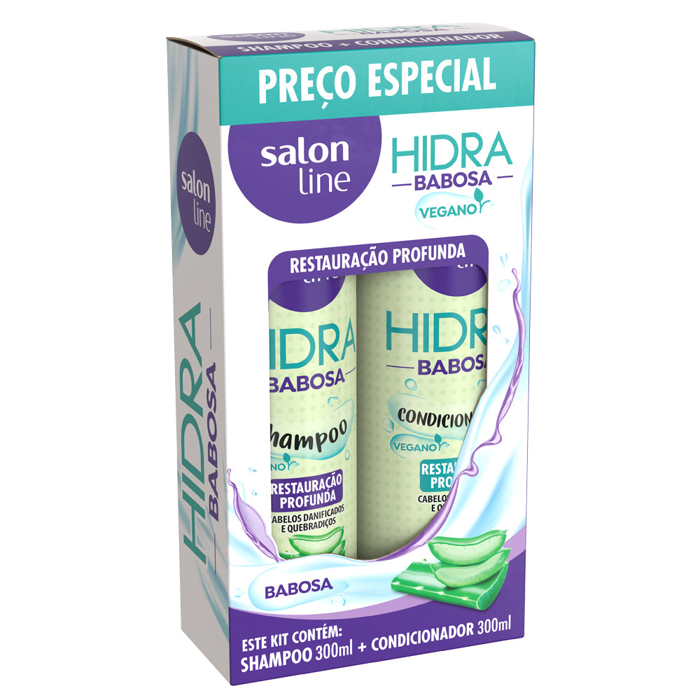 Kit Salon Line Shampoo + Condicionador Hidra Babosa 300ml