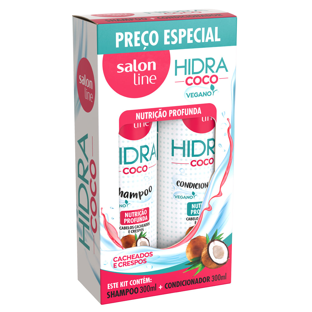 Kit Salon Line Shampoo + Condicionador Hidra Coco 300ml