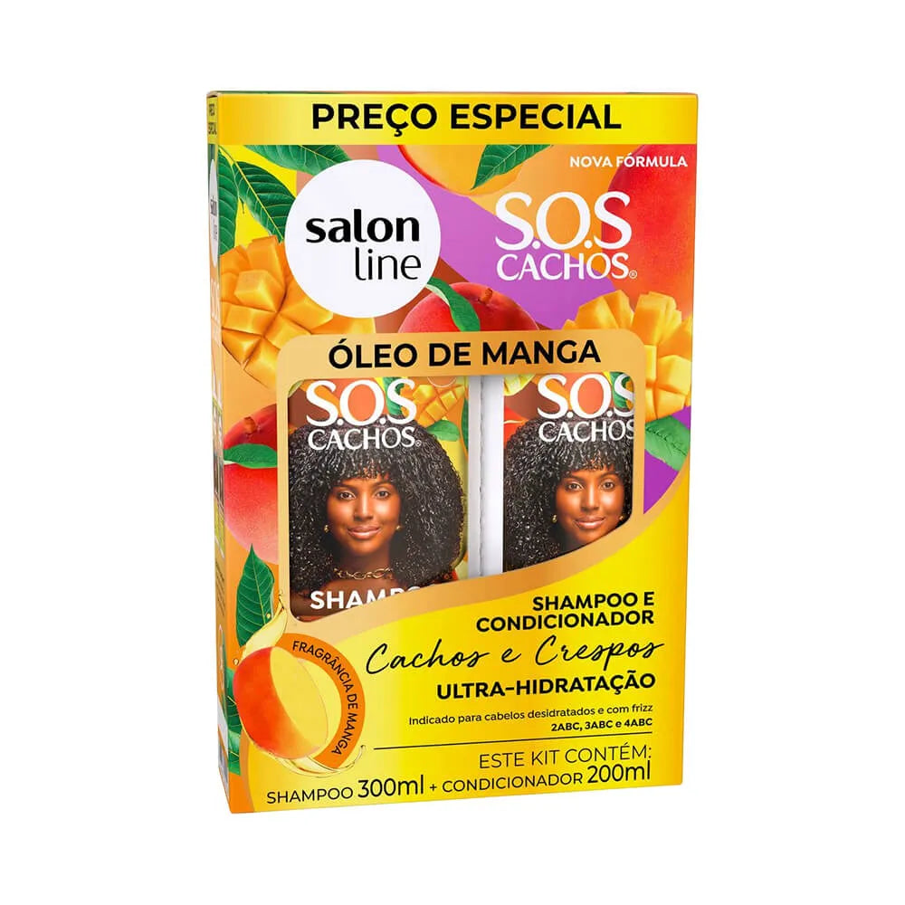 Kit Salon Line S.O.S Shampoo 300ml + Condicionador 200ml Óleo de Manga
