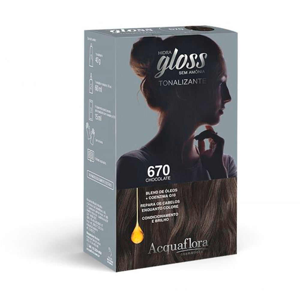 Kit Tonalizante Acquaflora Hidra Gloss Chocolate 670