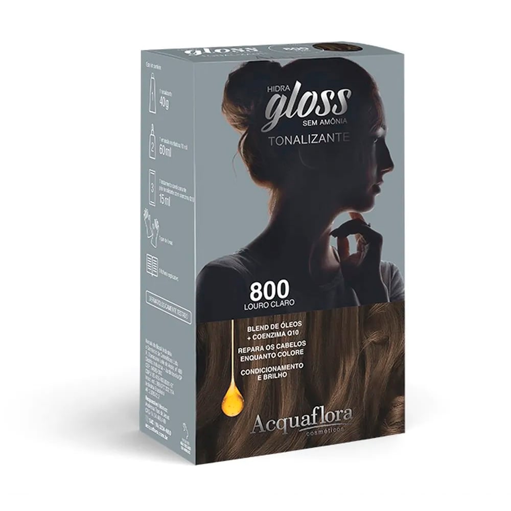 Kit Tonalizante Acquaflora Hidra Gloss Louro Claro 800
