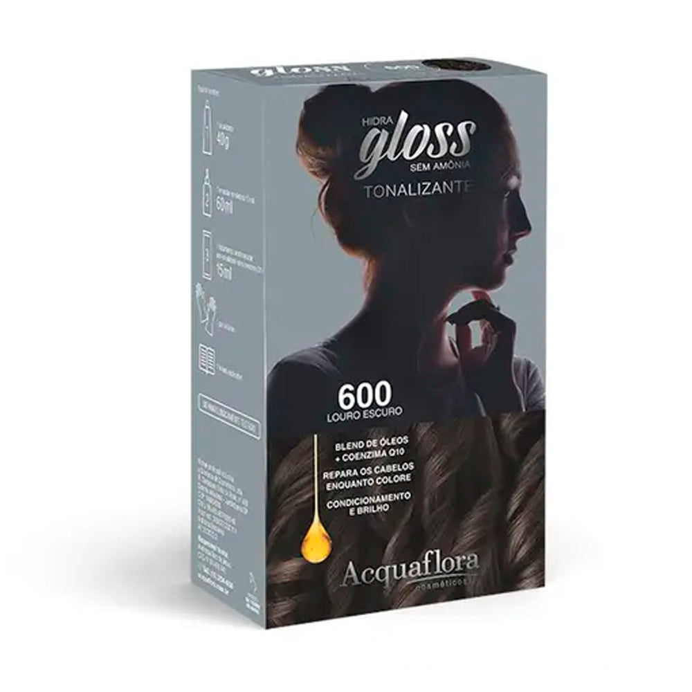 Kit Tonalizante Acquaflora Hidra Gloss Louro Escuro 600