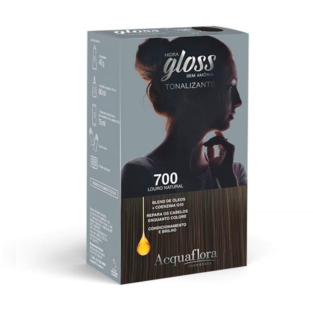 Kit Tonalizante Acquaflora Hidra Gloss Louro Natural 700