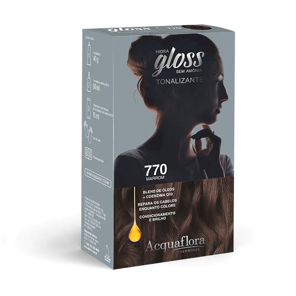 Kit Tonalizante Acquaflora Hidra Gloss Marrom 770