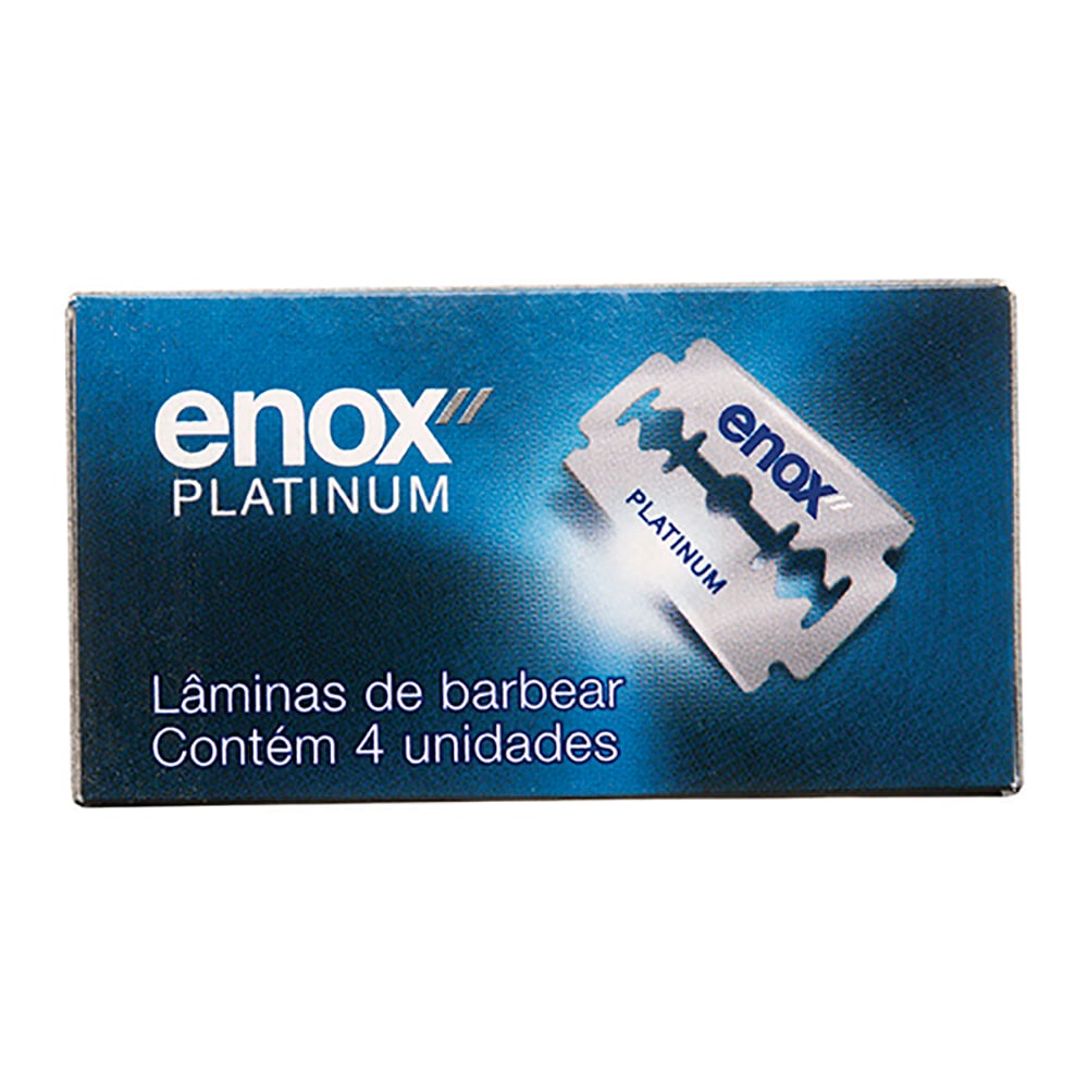 Lâmina de Barbear Enox Platinum com 4 Unidades