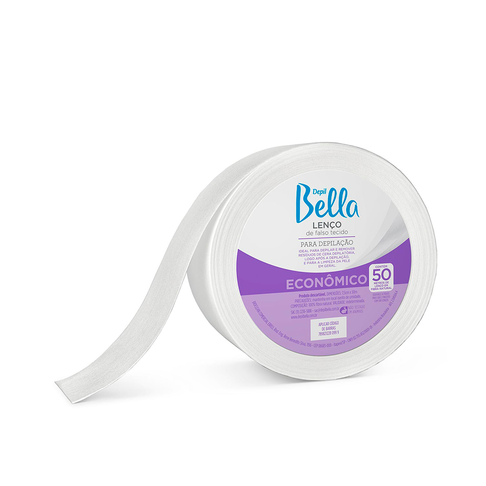 Lenço Depil Bella TNT Branco 50m