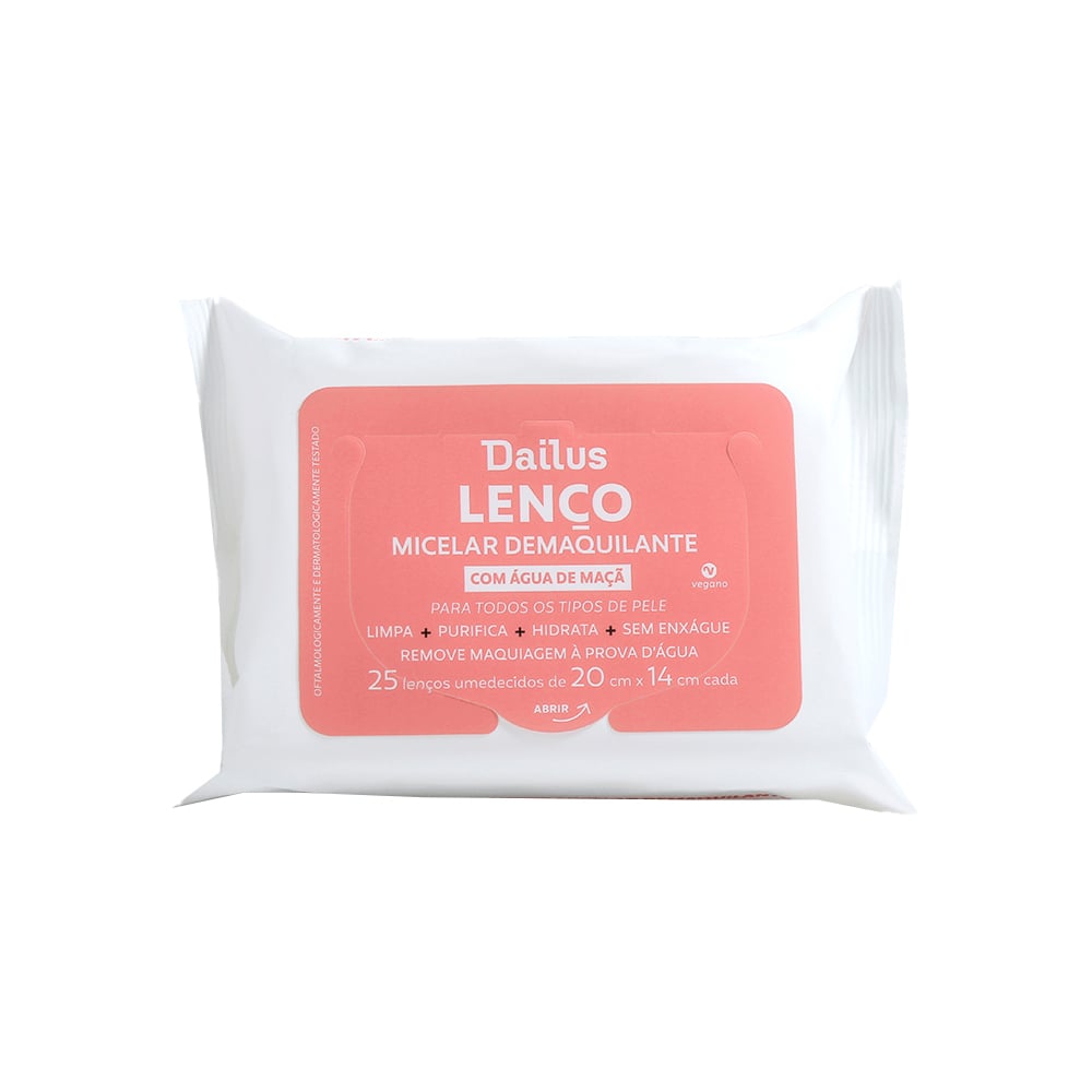 Lenço Micelar Dailus Demaquilante 25 Unidades
