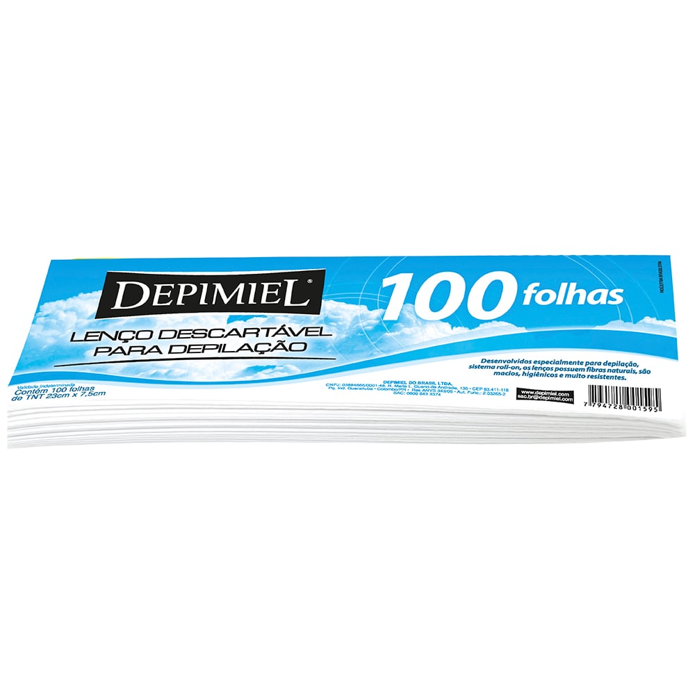 Lenço para Depilação Depimiel TNT 100 Unidades