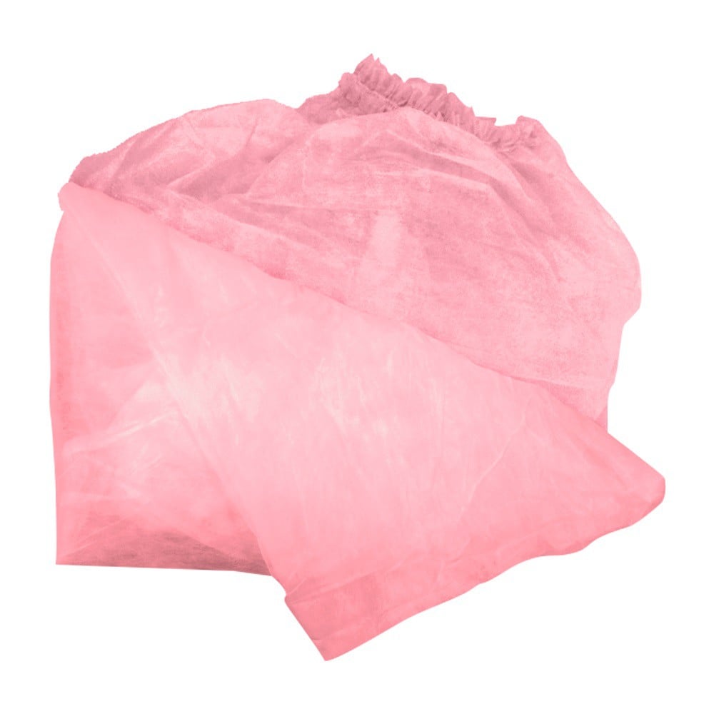 Lençol Santa Clara Descartável TNT Rosa com Elástico 15 Unidades