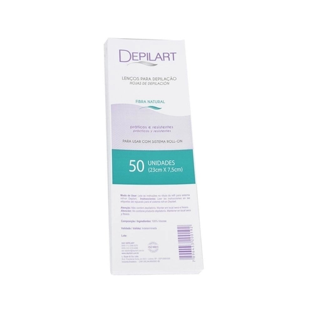 Lenços para Depilação Depilart 50 Unidades