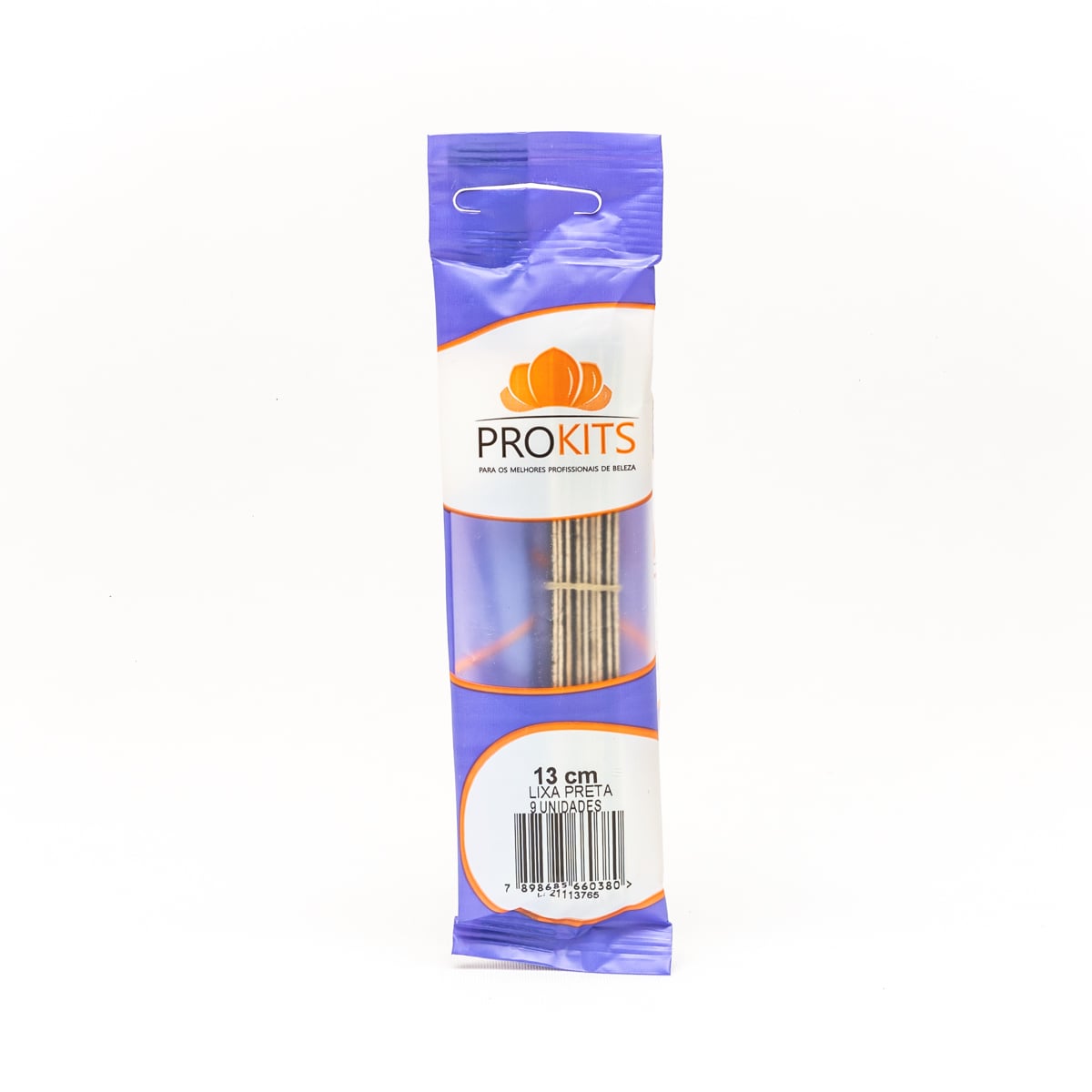 Lixa de Unha Prokits Preta 13cm com 9 Unidades