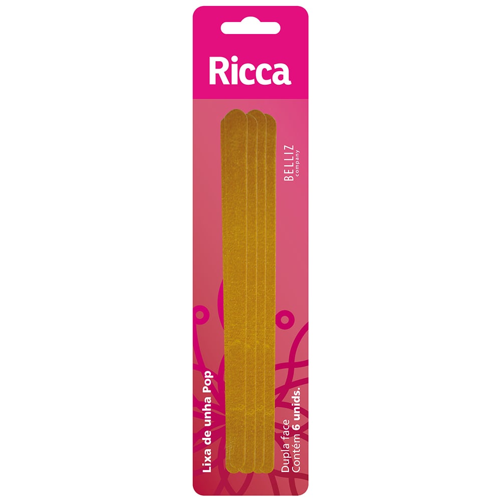 Lixa de Unha Ricca Pop com 6 Unidades