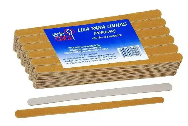 Lixa para Unhas Santa Clara Popular com 6 Unidades