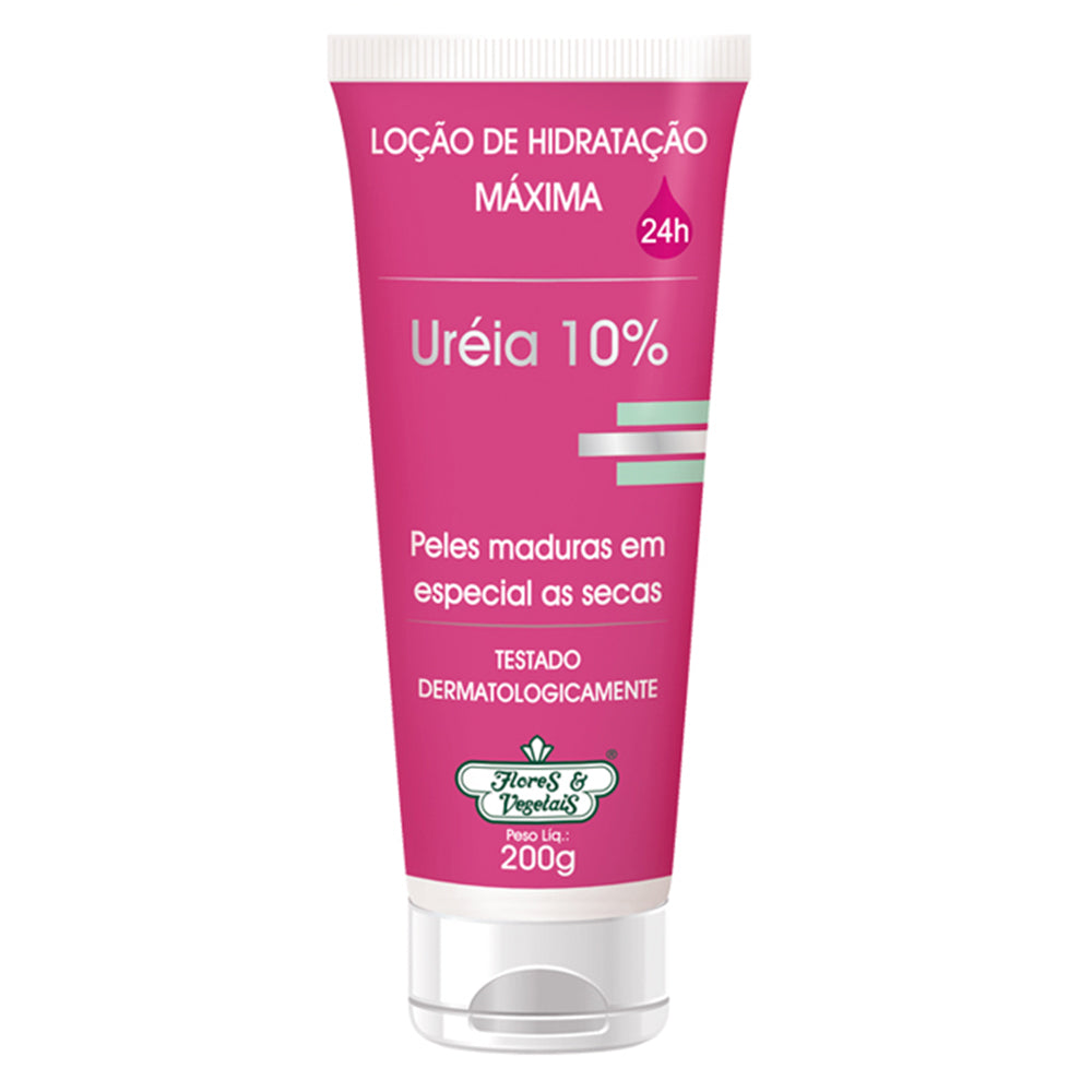 Loção Corporal Flores & Vegetais Hidratação Máxima Ureia 10% 200 g