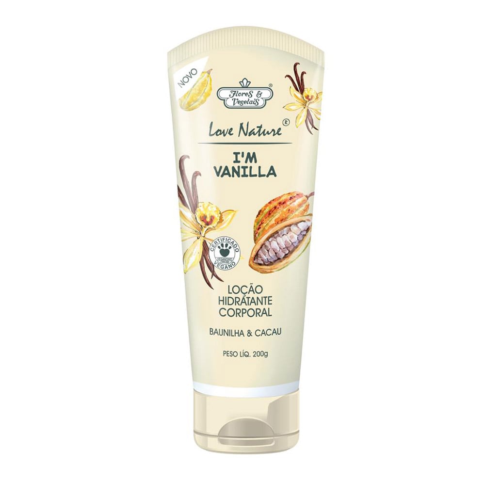 Loção Hidratante Corporal Flores & Vegetais Baunilha e Cacau 200 g