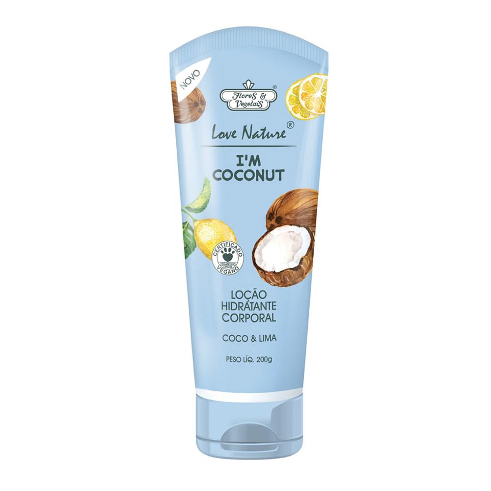 Loção Hidratante Corporal Flores & Vegetais Coco e Lima 200 g