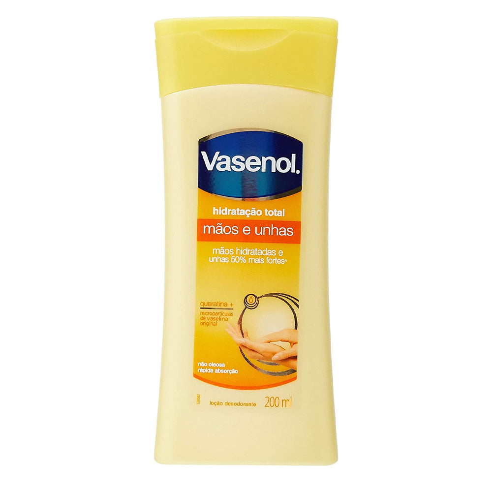 Loção Hidratante Vasenol Mãos e Unhas Hidratação Total 200 ml