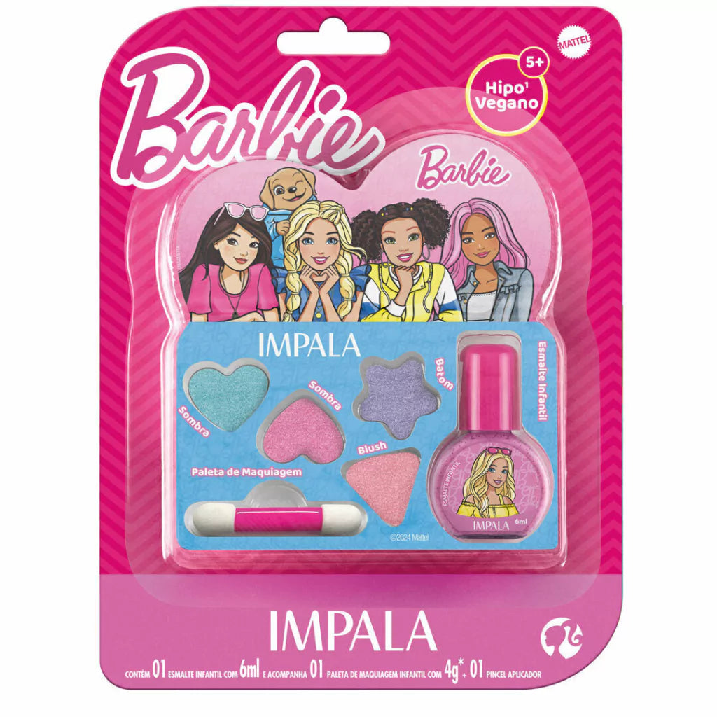 Kit Infantil Impala Maquiagem + Esmalte Barbie