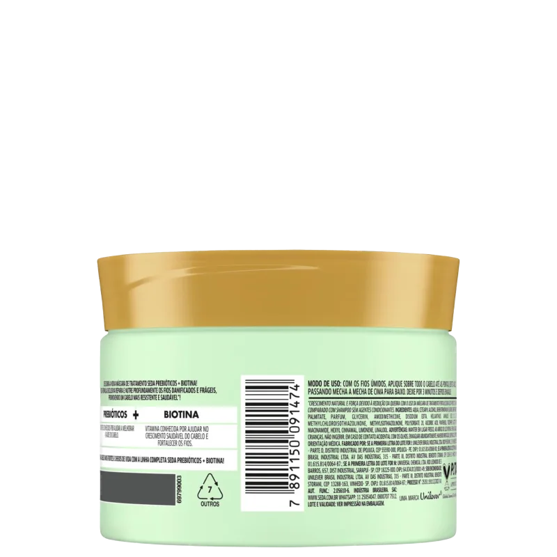 Máscara de Tratamento Seda Força & Crescimento Prebióticos + Biotina 300 g