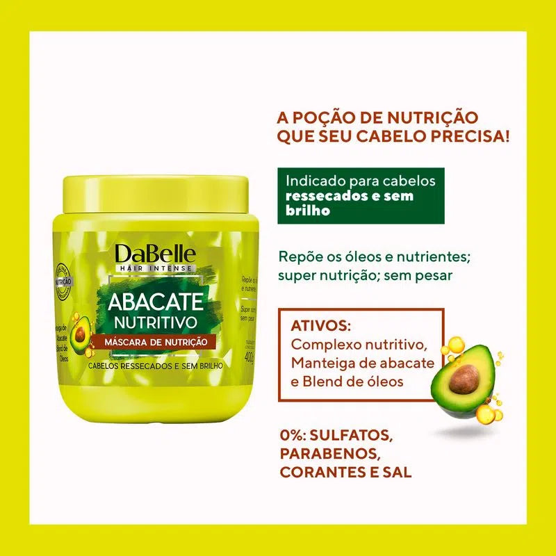 Máscara Capilar DaBelle Abacate Nutritivo 400 g