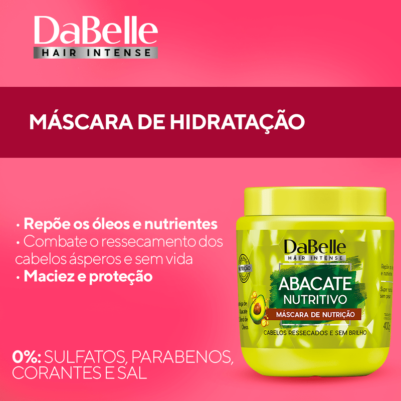 Máscara Capilar DaBelle Abacate Nutritivo 400 g