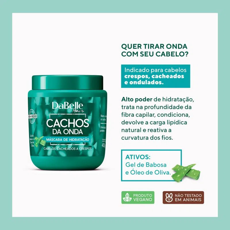 Máscara Capilar DaBelle Cachos da Onda 400 g