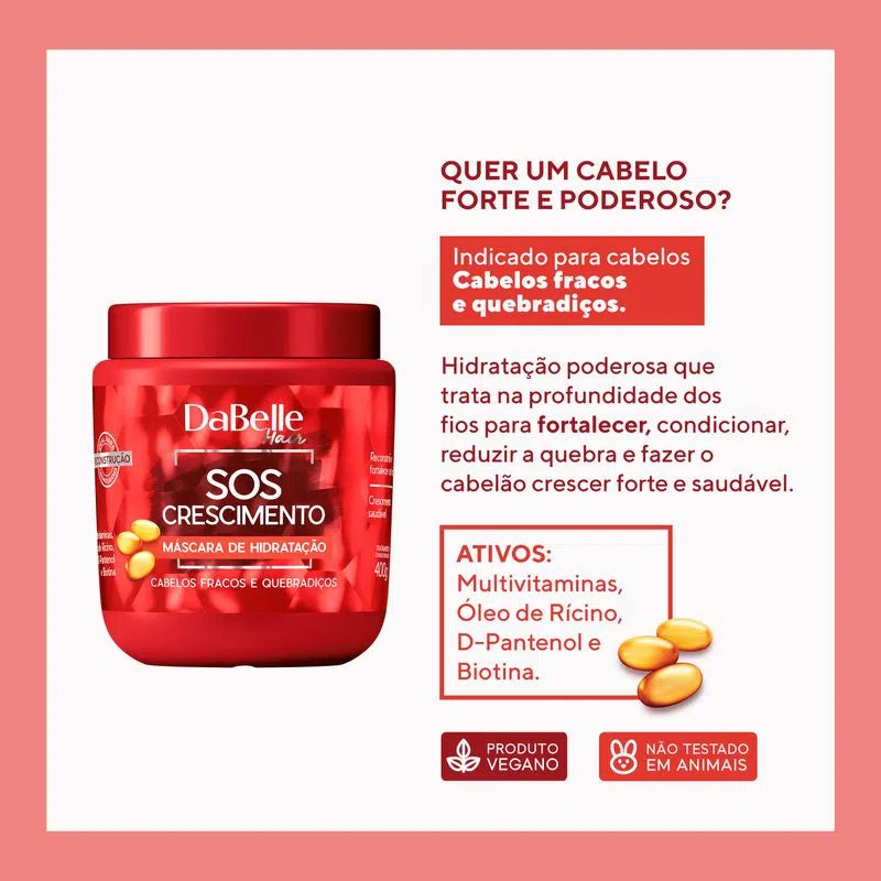 Máscara Capilar DaBelle SOS Crescimento 400 g