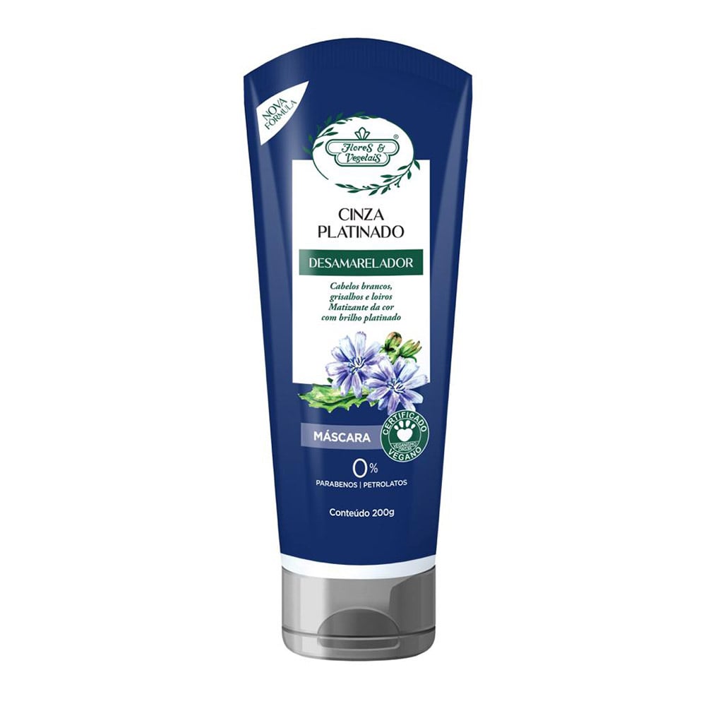 Máscara Capilar Flores & Vegetais Matizante Platinado 200 g