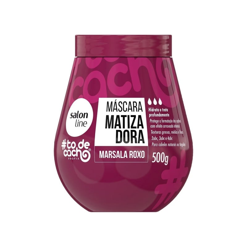 Máscara Capilar Salon Line #ToDeCacho Marsala Roxo 500 g