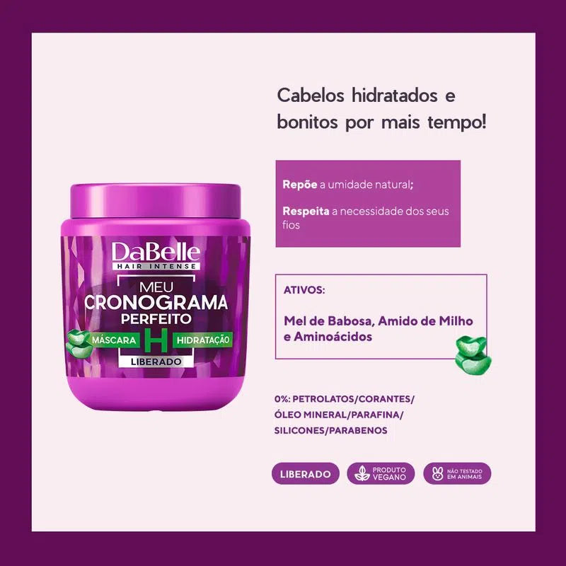 Máscara DaBelle Meu Cronograma Perfeito Hidratação 400g