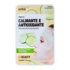 Máscara Facial de Algodão Kiss New York Pepino Calmante e Antioxidante 20 ml