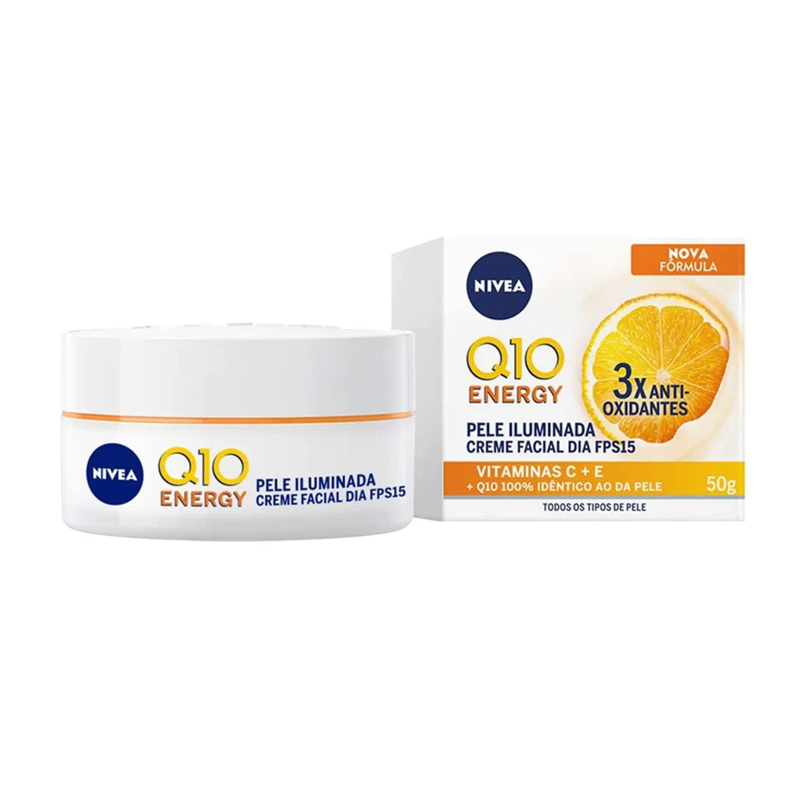 Creme Facial Nivea Q10 Antissinais Dia Vitamina C FPS 15 50g