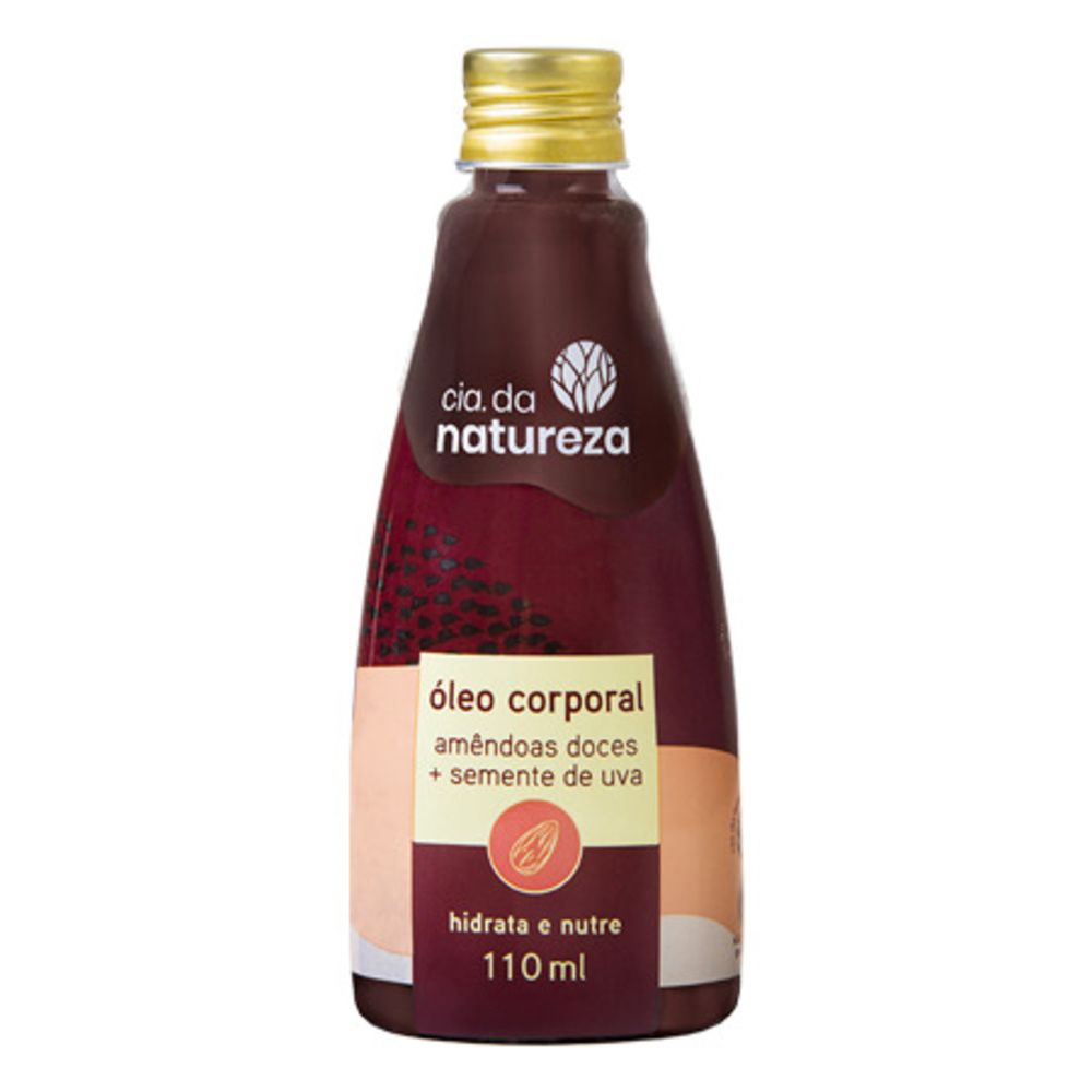 Óleo Corporal Cia da Natureza Amêndoas Doces e Semente de Uva 110 ml