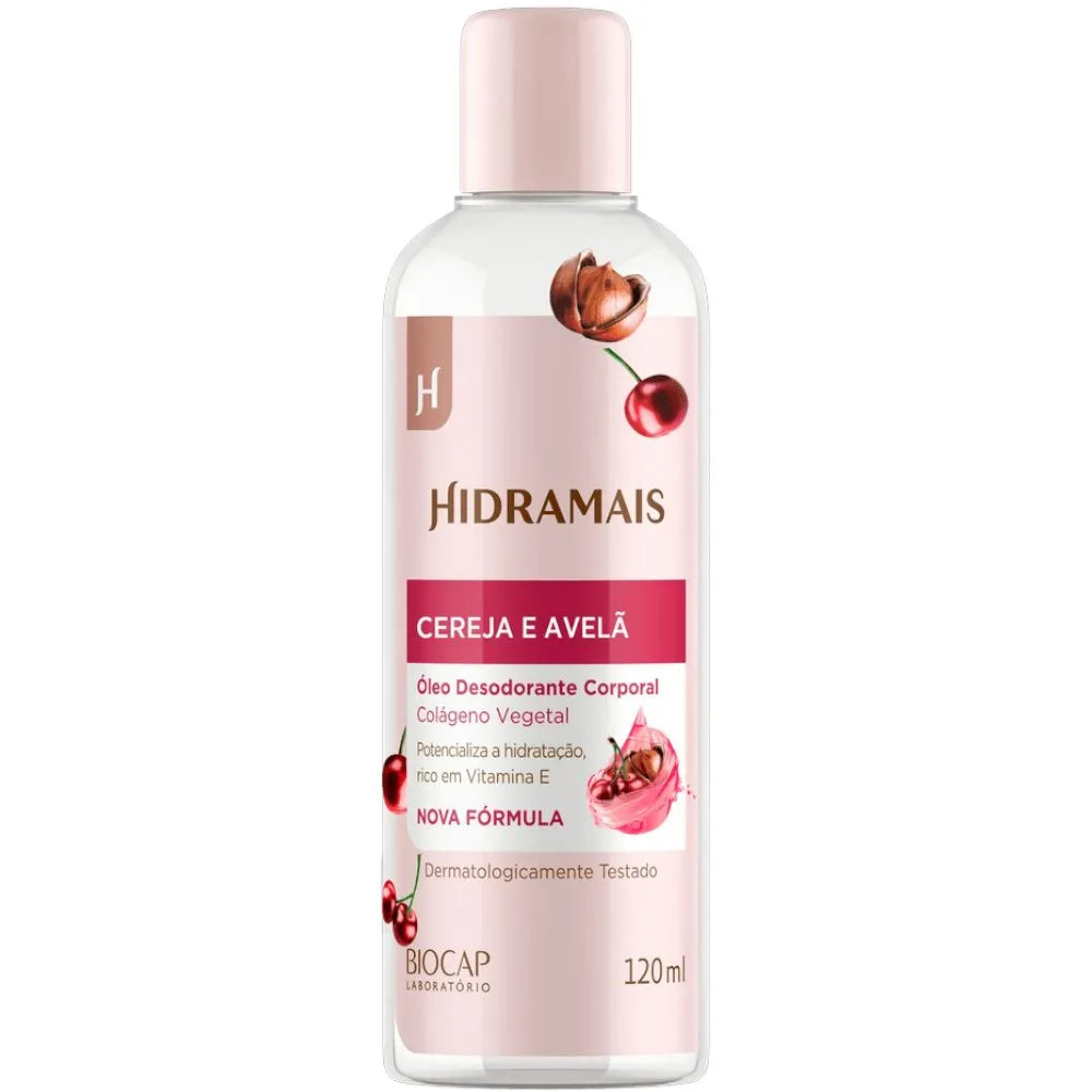Óleo Desodorante Corporal Hidramais Cereja e Avelã 120ml